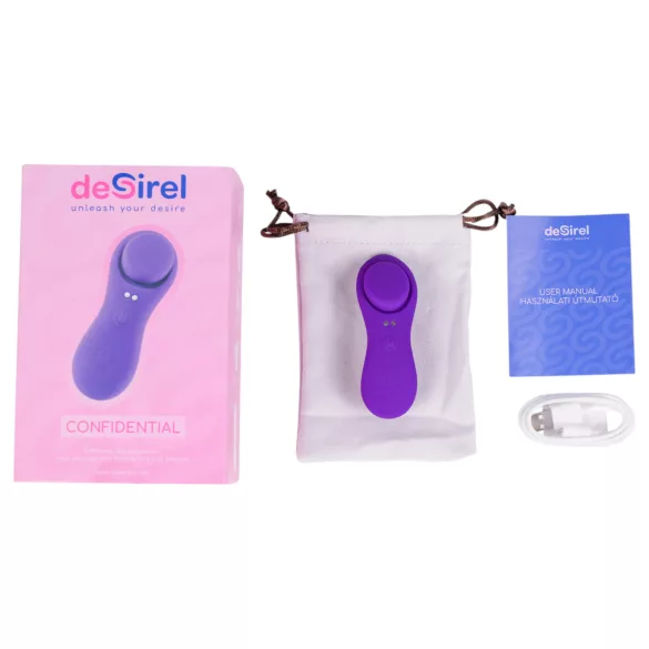 Desirel Confidential - draagbare app-gestuurde vibrerende slip (paars)