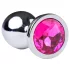 Desirel - anaal plug klein - roze juweel - zilver/pink