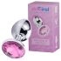Desirel Pink Jewel M - anaalplug (zilver-roze)