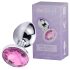 Desirel Pink Jewel L - anaal plug (zilver-roze)