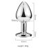 Desirel Pink Jewel L - anaal plug (zilver-roze)