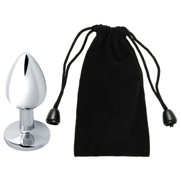 Sunfo - metalen buttplug - groene steen - zilver