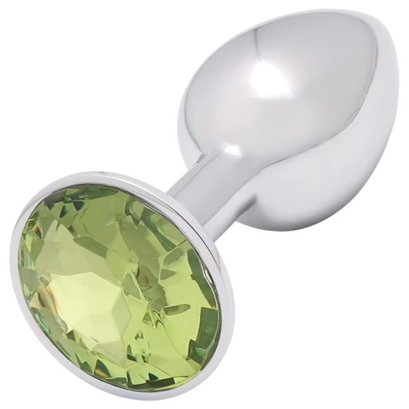 Sunfo - metalen anaalplug met limoensteen (zilver)