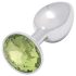 Sunfo - metalen anaalplug met limoensteen (zilver)