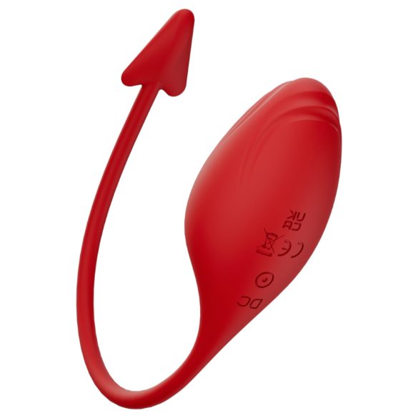 Here is a marketing-friendly and culturally appropriate Dutch translation, under 80 characters:

**Funny Me – Slim Vibrerend Ei met Duivelsvork (rood)**