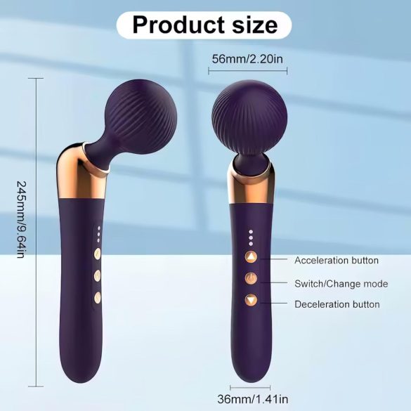 Gebogen - massagevibrator - oplaadbaar - zwart