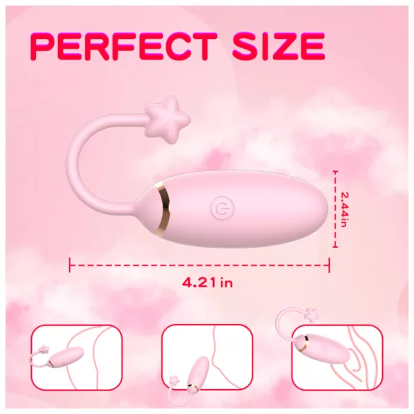 Funny Me - draagbaar app-gestuurd vibratie-ei (roze)