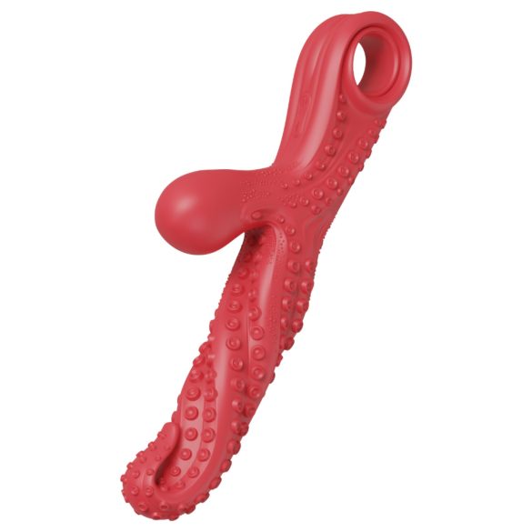Monster Fuck - vibrator met clitorisstimulator en tentakels - rood