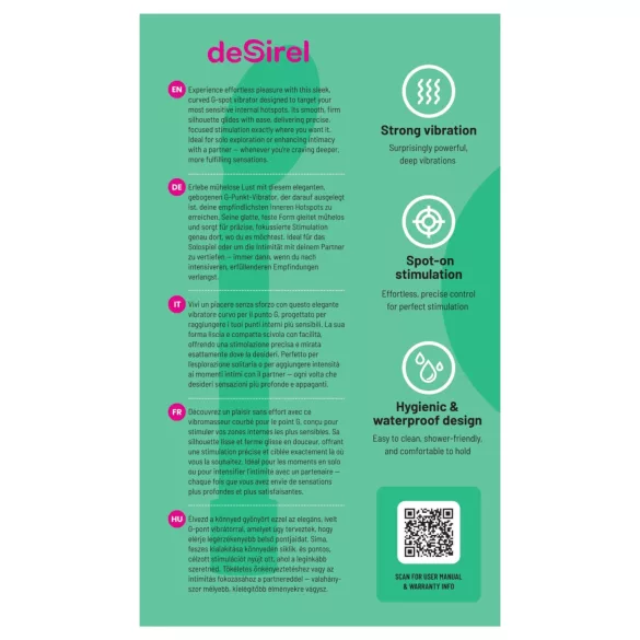 Desirel - gebogen G-punt vibrator (roze)