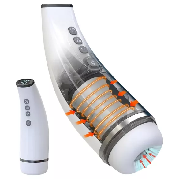 Lonely - automatische masturbator met zuigen en verwarmen - wit