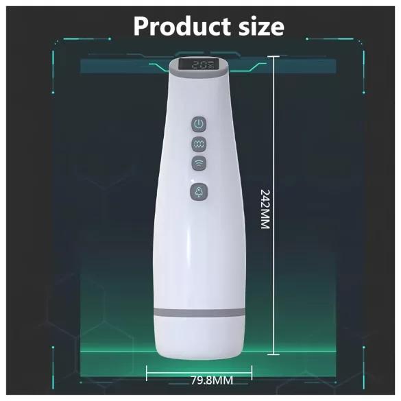 Lonely - automatische masturbator met zuigen en verwarmen - wit