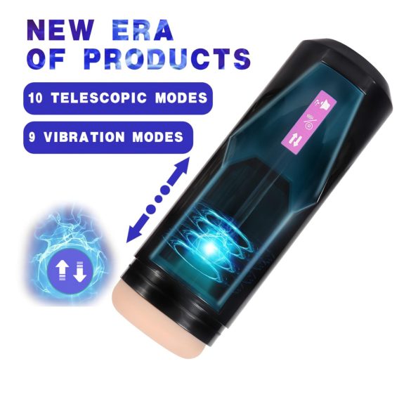 Lonely - automatische masturbator - stootfunctie en geluid - zwart