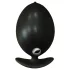 Kangvo - magnetische opblaasbare buttplug met rollende bal (zwart)