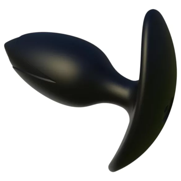 Kangvo - magnetische opblaasbare buttplug met rollende bal (zwart)