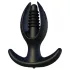 Kangvo - magnetische, opblaasbare, geribbelde buttplug (zwart)