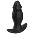 Kangvo - magnetische opblaasbare siliconen dildo (zwart)
