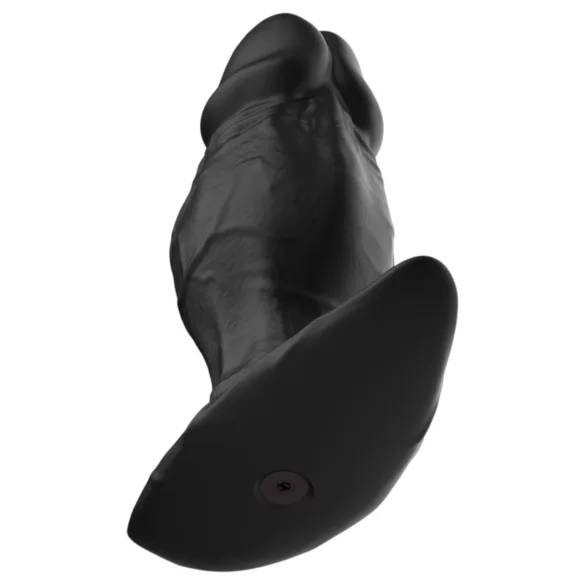 Kangvo - magnetische opblaasbare siliconen dildo (zwart)
