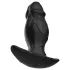Kangvo - magnetische opblaasbare siliconen dildo (zwart)