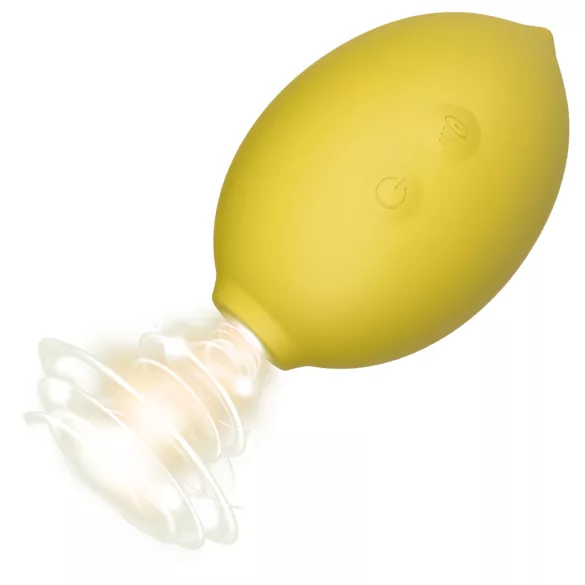 Lemon Squeeze - citroenvormige clitorisstimulerende zuigvibrator (geel)
