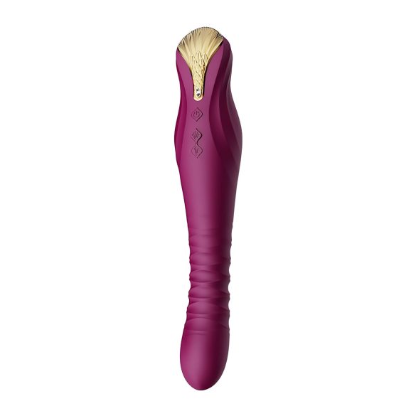 ZALO King - Oplaadbare Waterdichte Stotende Vibrator (Paars)