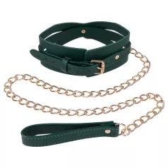 Sportsheets - halsband met riem - verstelbaar - groen