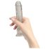 Addiction Crystal - zuignap dildo (transparant) - 18cm