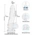 Addiction Crystal - zuignap dildo (transparant) - 18cm