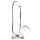 Addiction Crystal - Zuignap dildo met bal (transparant) - 15cm