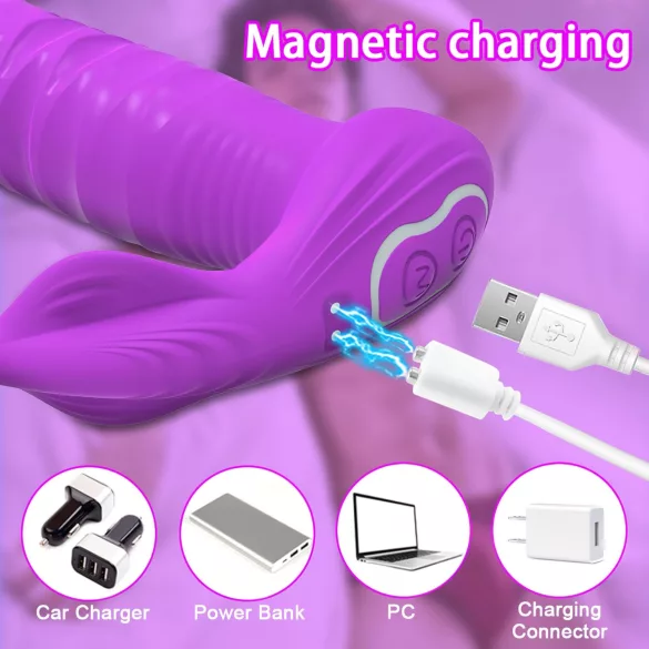 AlvUp - App-gestuurde stuwende anaalvibrator (paars)