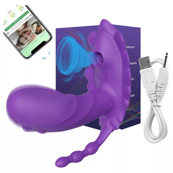 AlvUp - App-gestuurde opzetbare vibrator (paars)