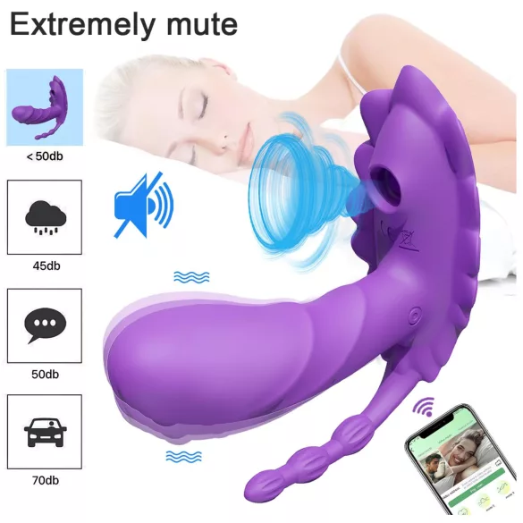 AlvUp - App-gestuurde opzetbare vibrator (paars)