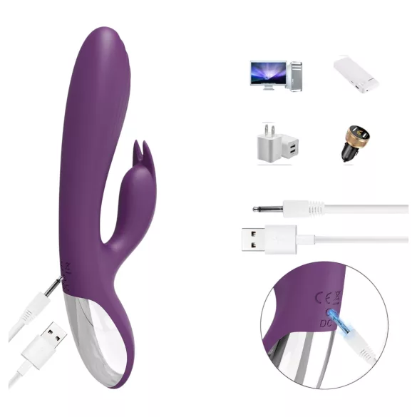AlvUp - G-spot vibrator met konijnenoor - siliconen - paars