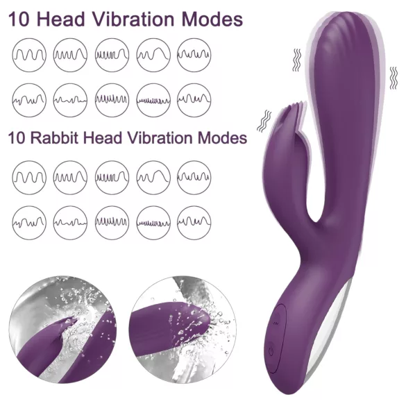 AlvUp - G-spot vibrator met konijnenoor - siliconen - paars