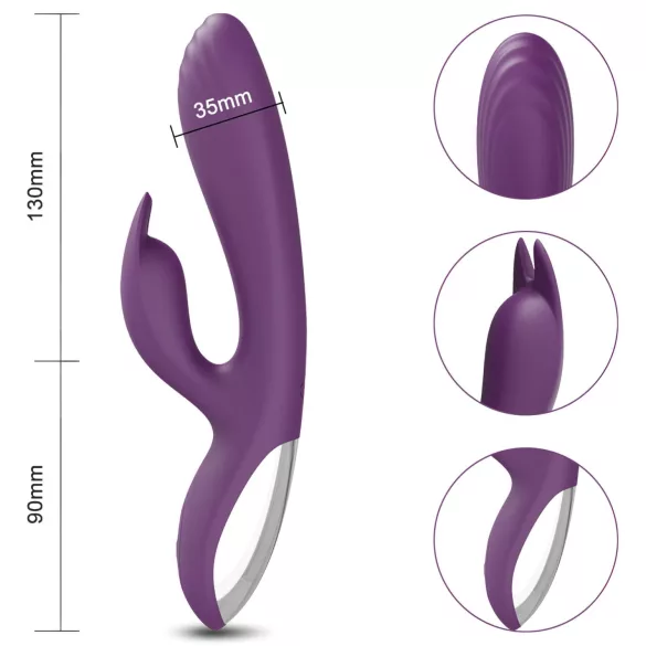 AlvUp - G-spot vibrator met konijnenoor - siliconen - paars