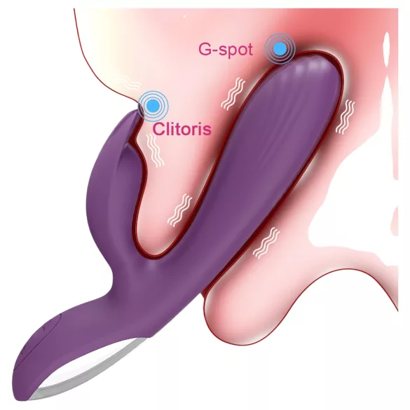 AlvUp - G-spot vibrator met konijnenoor - siliconen - paars