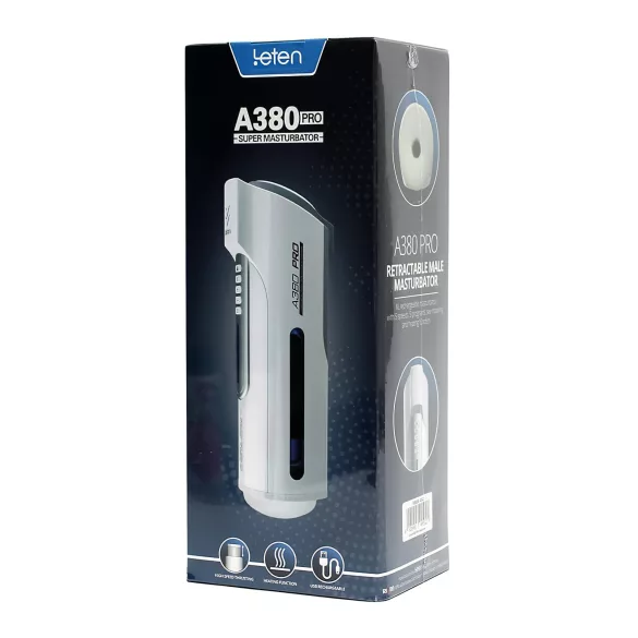 LETEN A380 PRO - automatische masturbator - verwarmd, op-en-neer bewegend