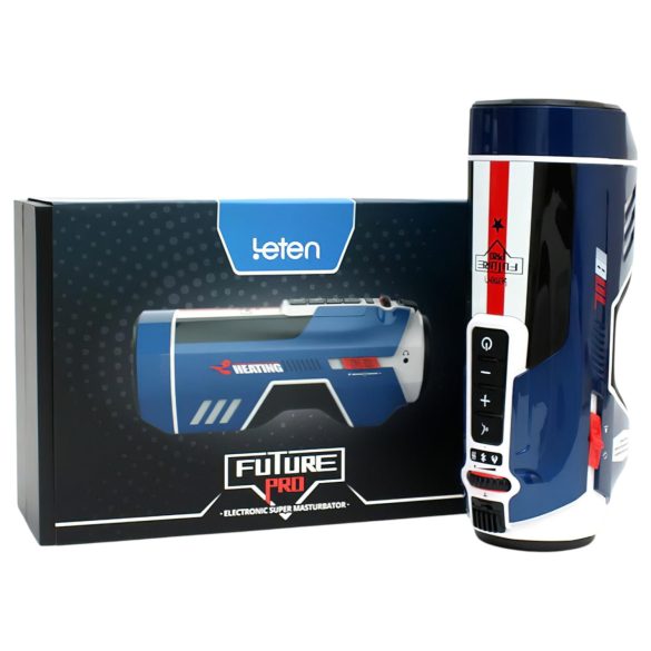 Leten SM Future Pro - stotende, kreunende, verwarmende masturbator (blauw)