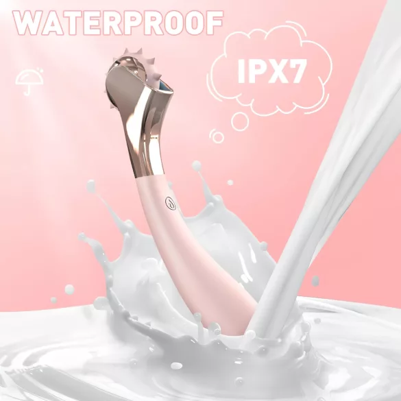 Sex HD - oplaadbare vibrator met stimulatiewiel - waterdicht - roze