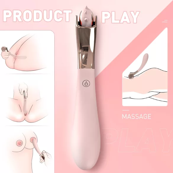 Sex HD - oplaadbare vibrator met stimulatiewiel - waterdicht - roze