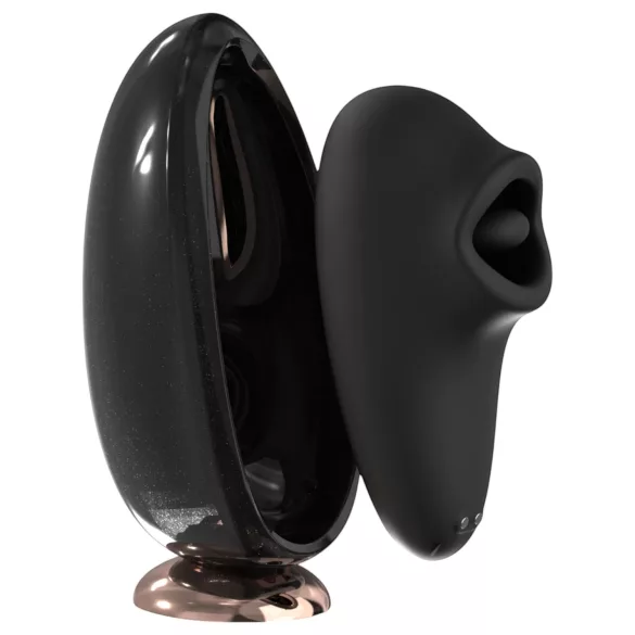 Sex HD Mirror - vibrerende likspeeltje met verwarmingsfunctie - zwart