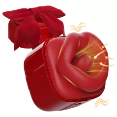 SEX HD Lovely Kiss - likdoel vibrator met zuigfunctie - rood