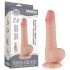 Lovetoy Sliding-Skin - dildo met zuignap - dubbel laag - 19,5cm - huidkleur