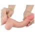 Lovetoy Sliding-Skin - dildo met zuignap - dubbel laag - 19,5cm - huidkleur
