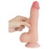 Lovetoy Sliding-Skin - dildo met ballen - realistisch dubbel laag - 20cm