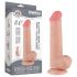 Lovetoy Sliding-Skin - realistische dubbelwandige dildo met ballen - 20,8cm