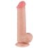 Lovetoy Sliding-Skin - realistische dubbelwandige dildo met ballen - 20,8cm