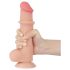 Lovetoy Sliding-Skin - realistische dubbelwandige dildo met ballen - 20,8cm