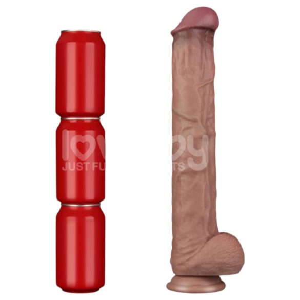 Lovetoy - dildo XXL - realistische dubbele laag - 36,5 cm - huidkleurig