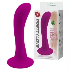   Pretty Love Baile - anaalplug met zuignap - gebogen - siliconen - roze