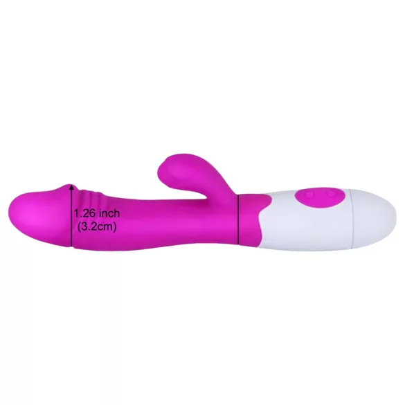 Pretty Love Snappy - waterdichte G-spot vibrator met clitorisstimulator (paars)